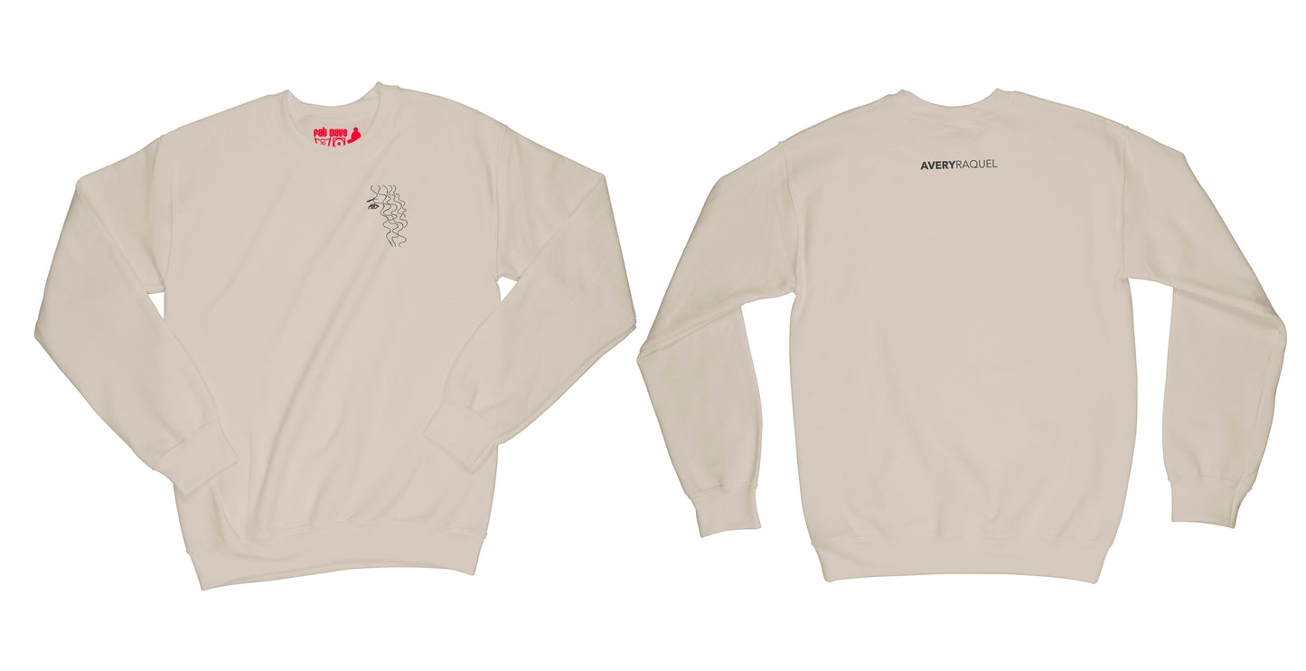 Avery Raquel Logo Sweatshirt Small Sand