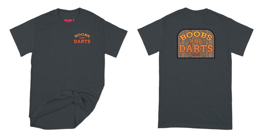 Will Boobs and Darts T-Shirt Small Black
