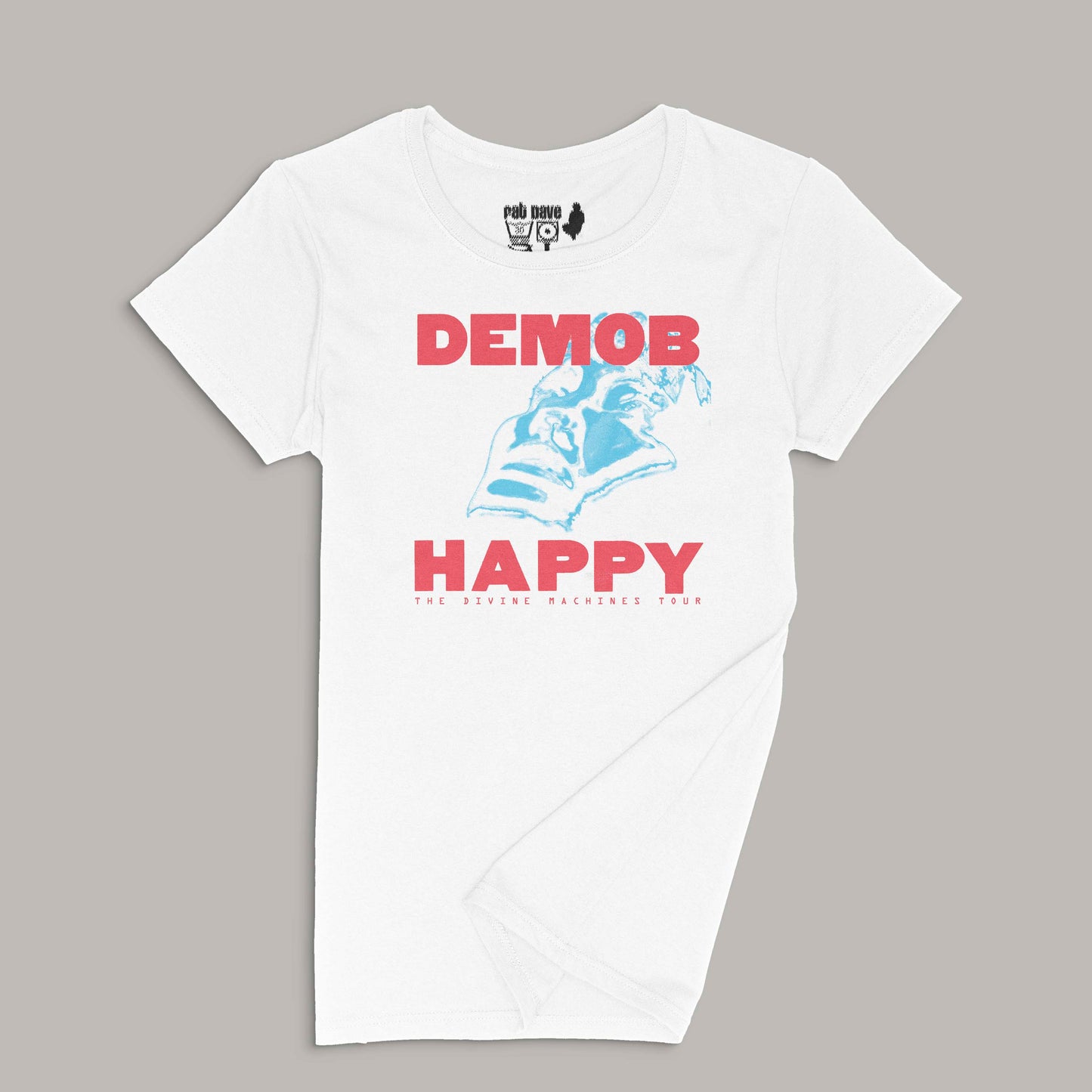 Demob Happy The Devine Machines Tour Ladies Crew (Round) Neck Shirt Small White