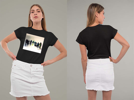 Art Project Ladies Crew (Round) Neck Shirt Small Black