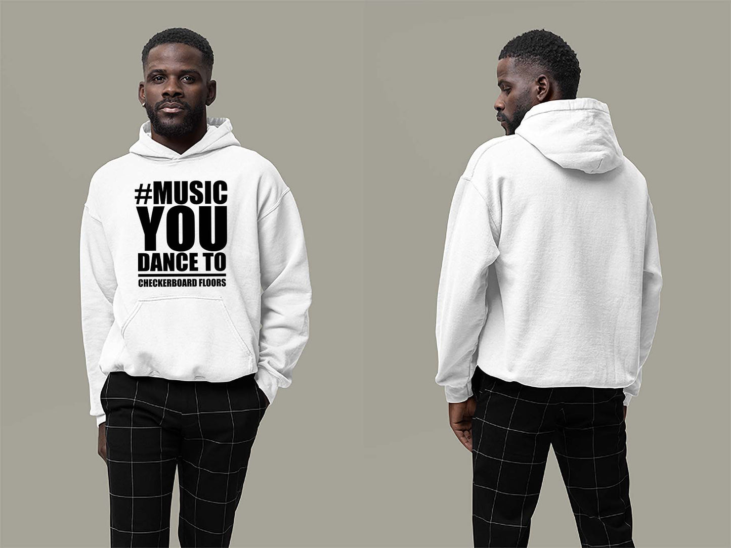Music You Dance To Hoodie Small White