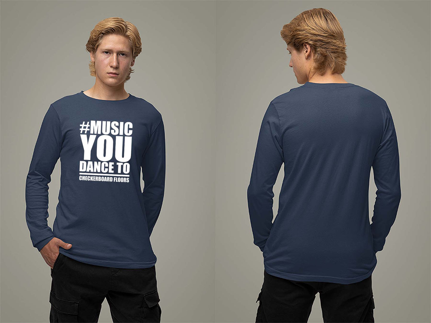 Music You Dance To Long Sleeve Small Navy