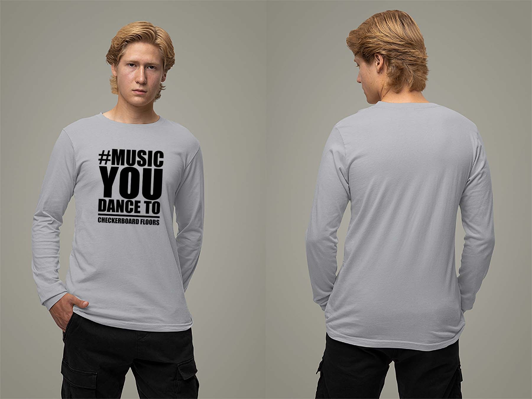 Music You Dance To Long Sleeve Small Sport Grey