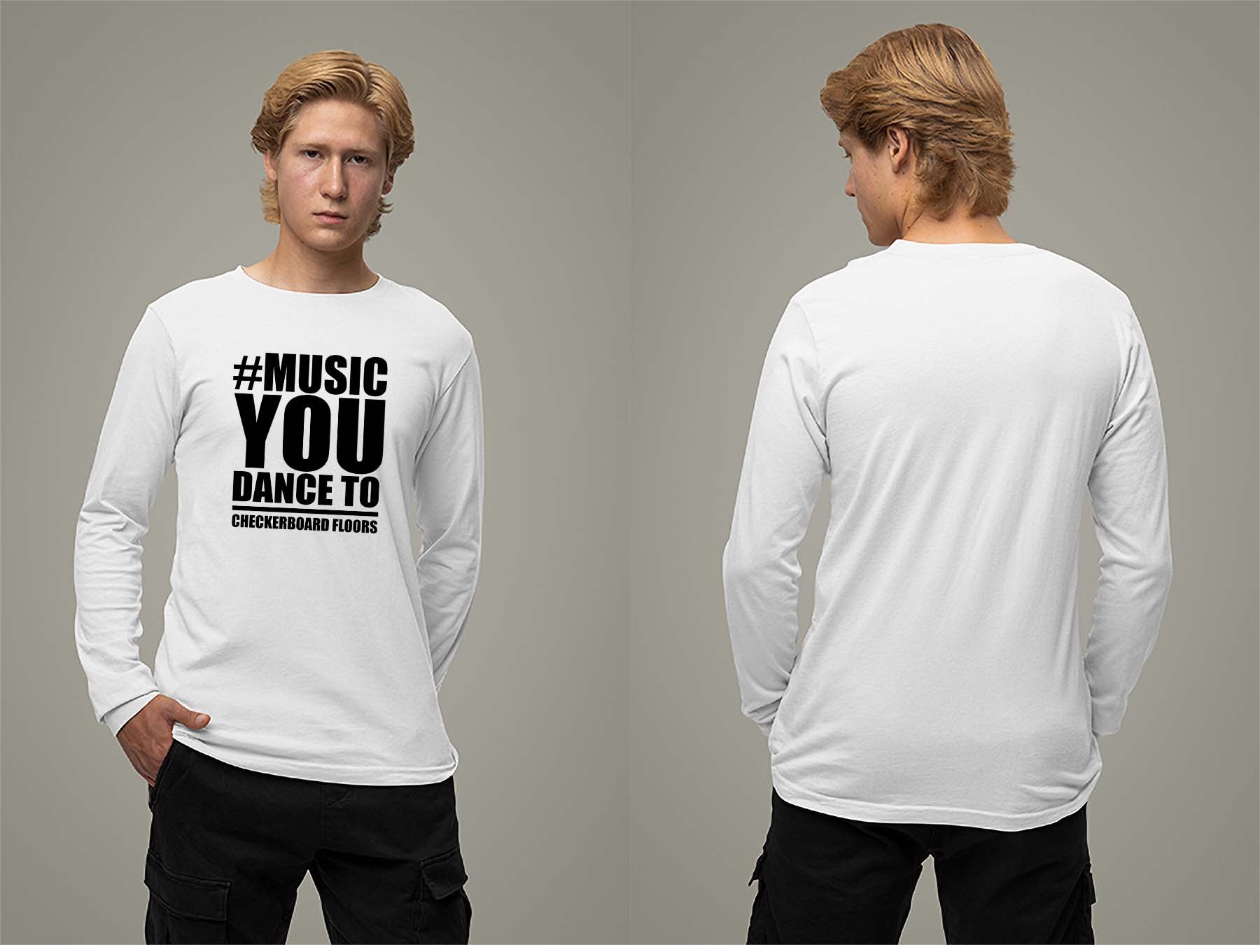 Music You Dance To Long Sleeve Small White