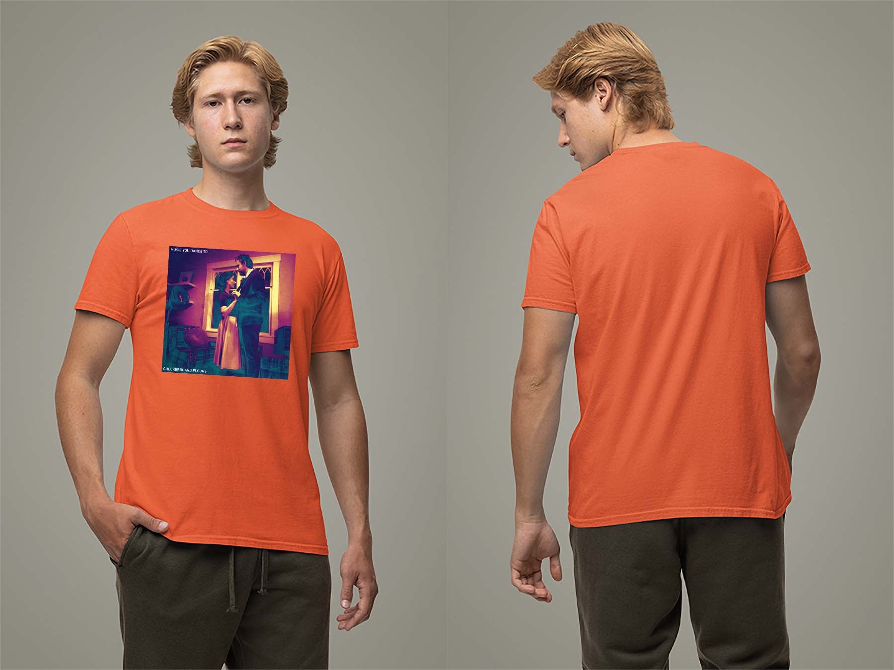 Music You Dance To Cover T-Shirt Small Orange