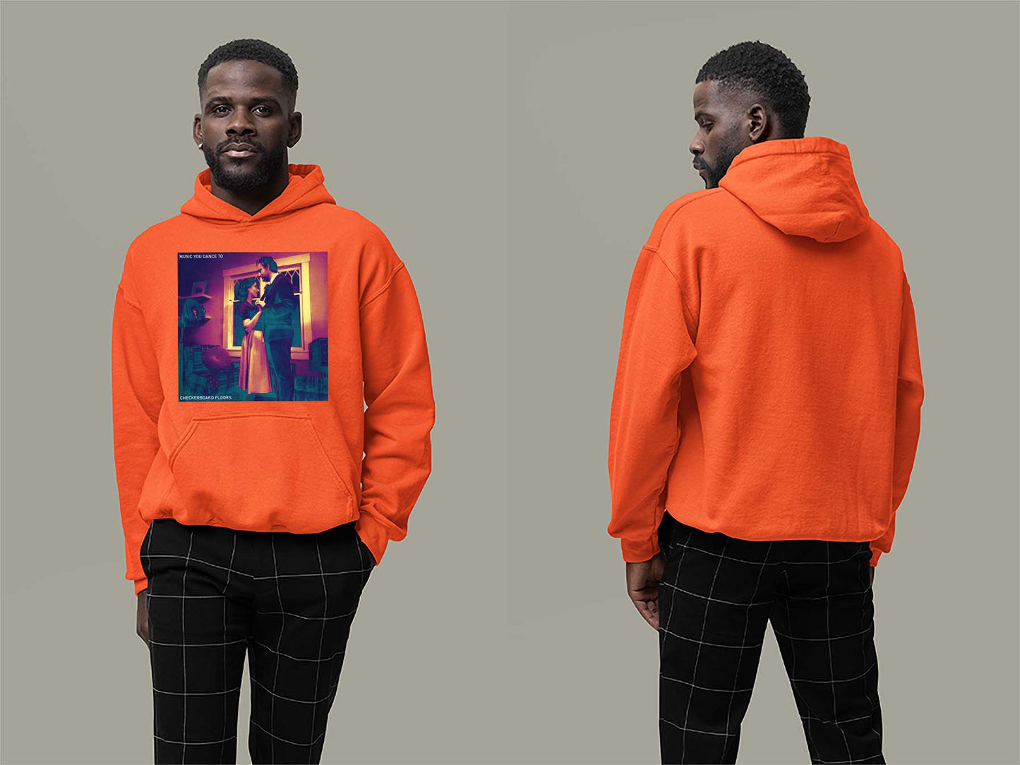 Music You Dance To Cover Hoodie Small Orange