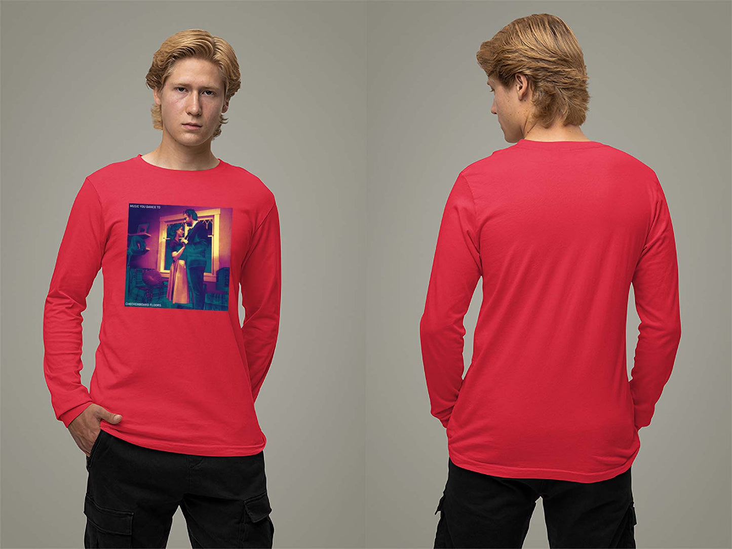 Music You Dance To Cover Long Sleeve Small Red