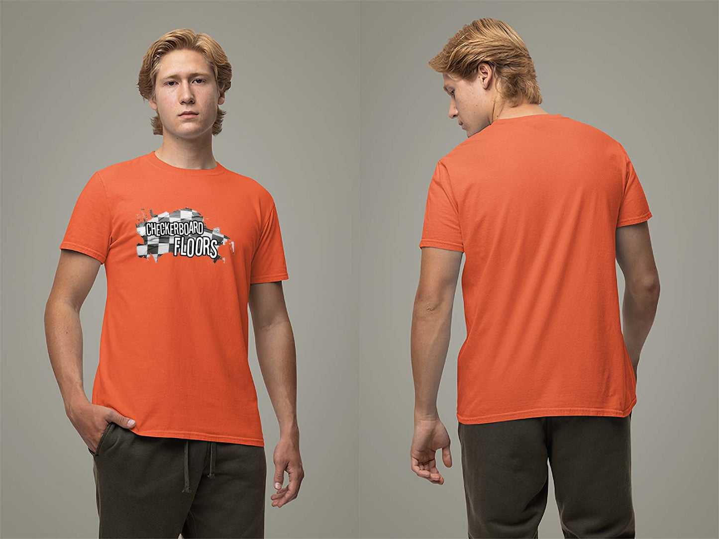 Painted Map T-Shirt Small Orange