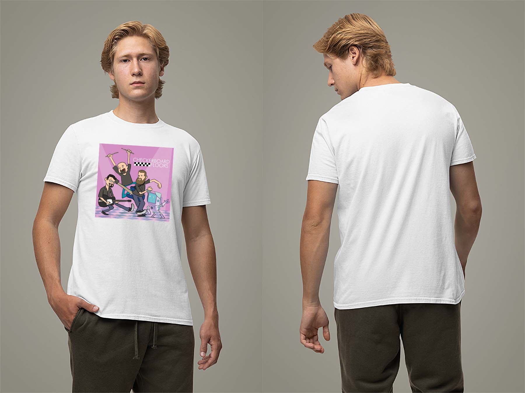 Band Cartoon '23 T-Shirt Small White