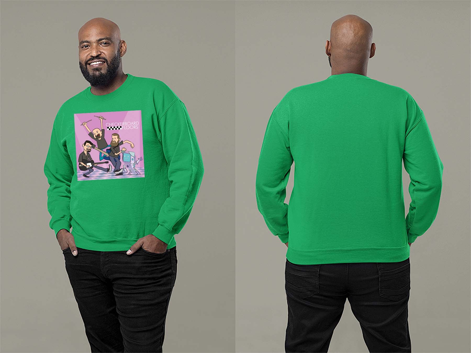 Band Cartoon '23 Sweatshirt Small Irish Green