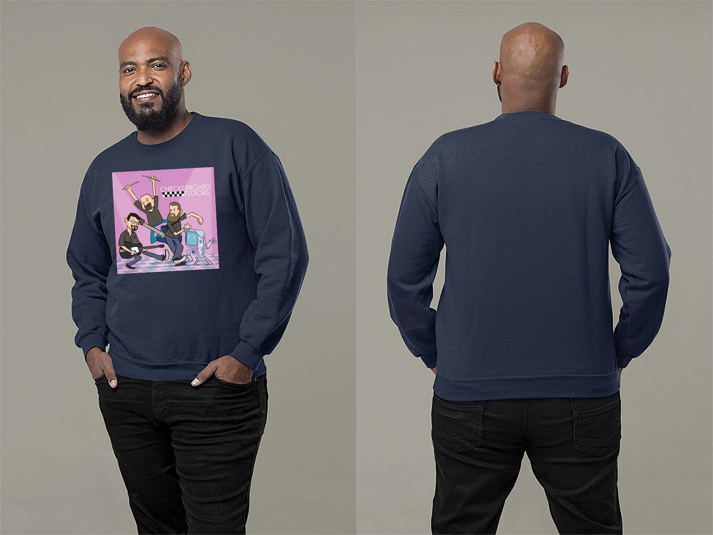 Band Cartoon '23 Sweatshirt Small Navy