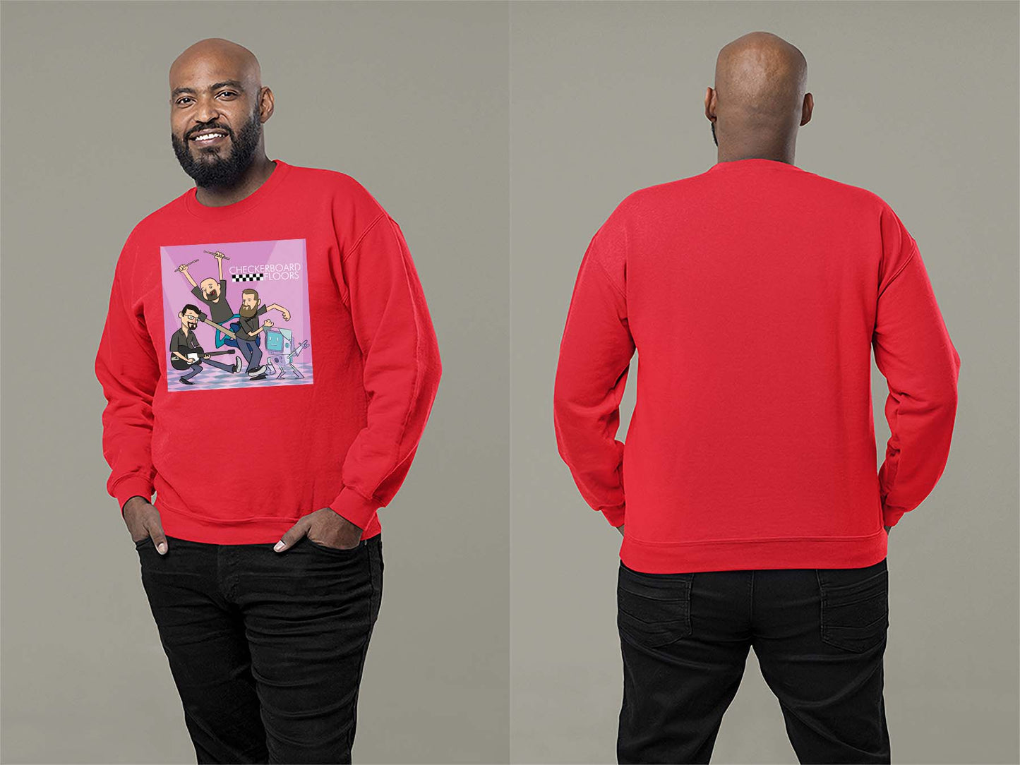 Band Cartoon '23 Sweatshirt Small Red