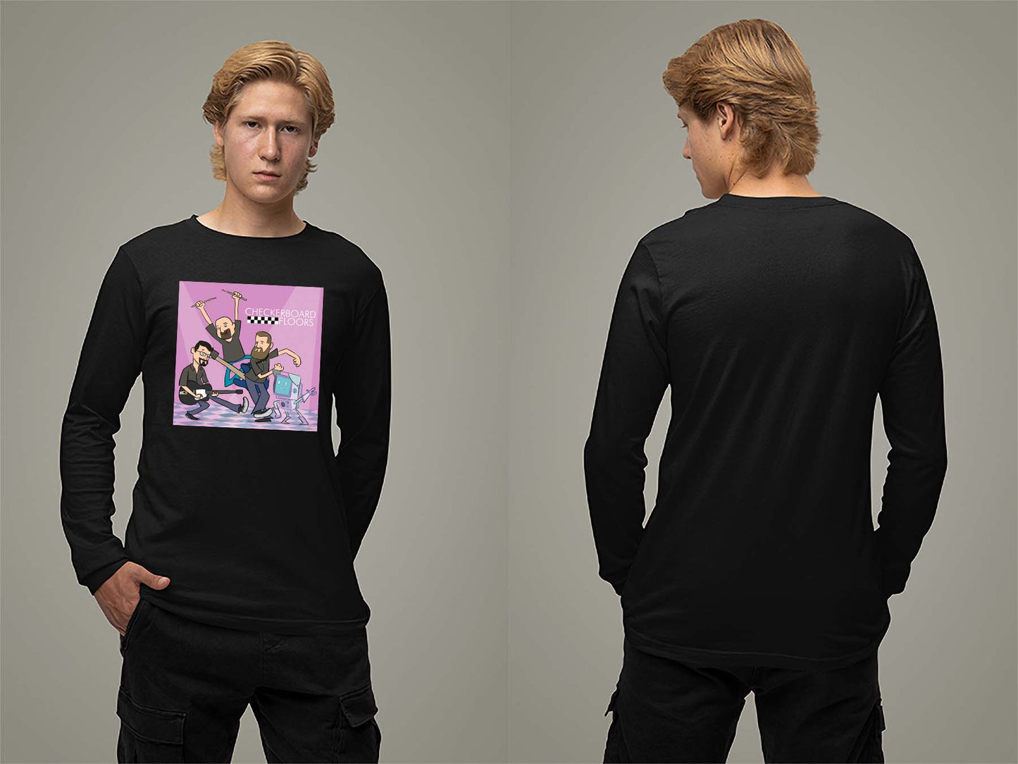 Band Cartoon '23 Long Sleeve Small Black