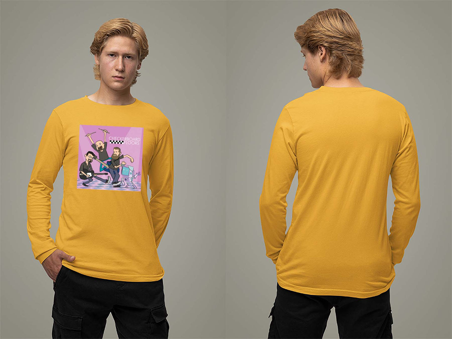 Band Cartoon '23 Long Sleeve Small Gold