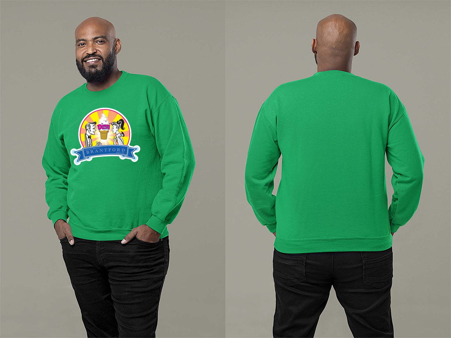 60th Anniversary Retro Sweatshirt Small Irish Green