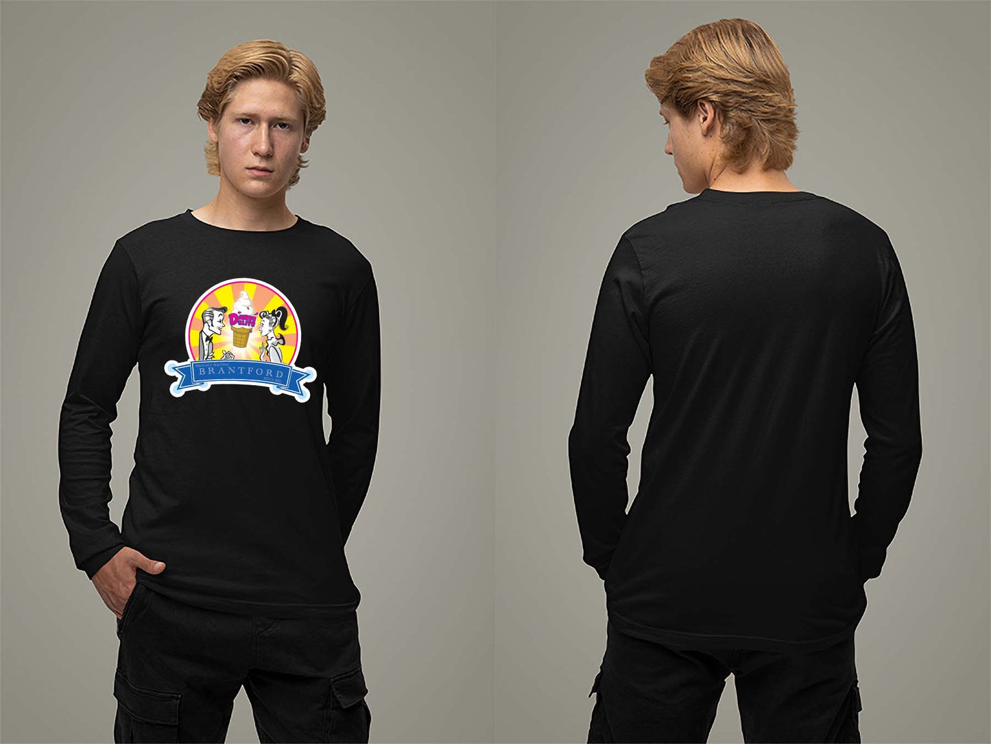 60th Anniversary Retro Long Sleeve Small Black