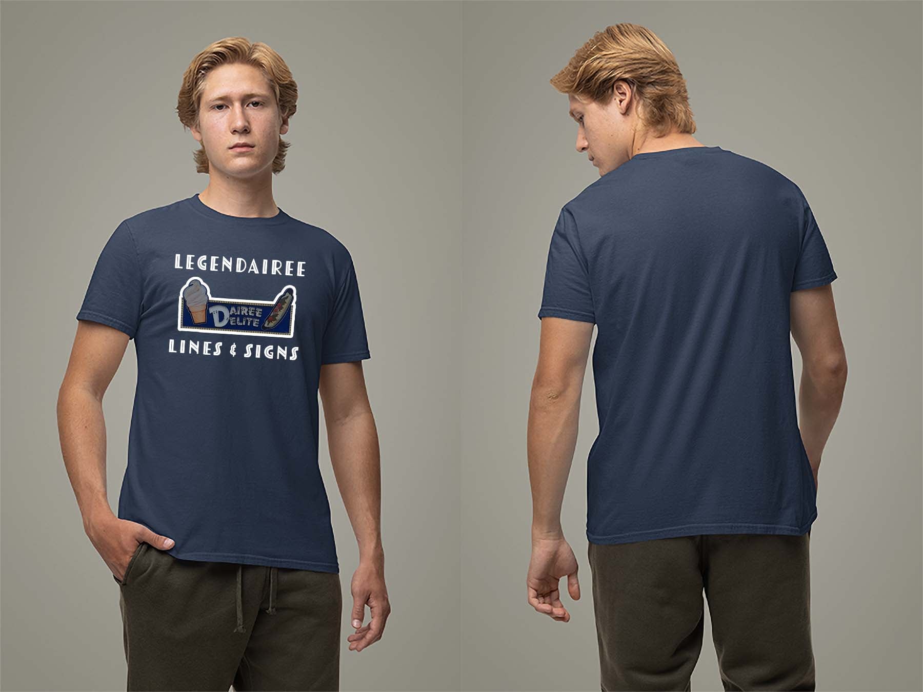 Legendairee T-Shirt Small Navy
