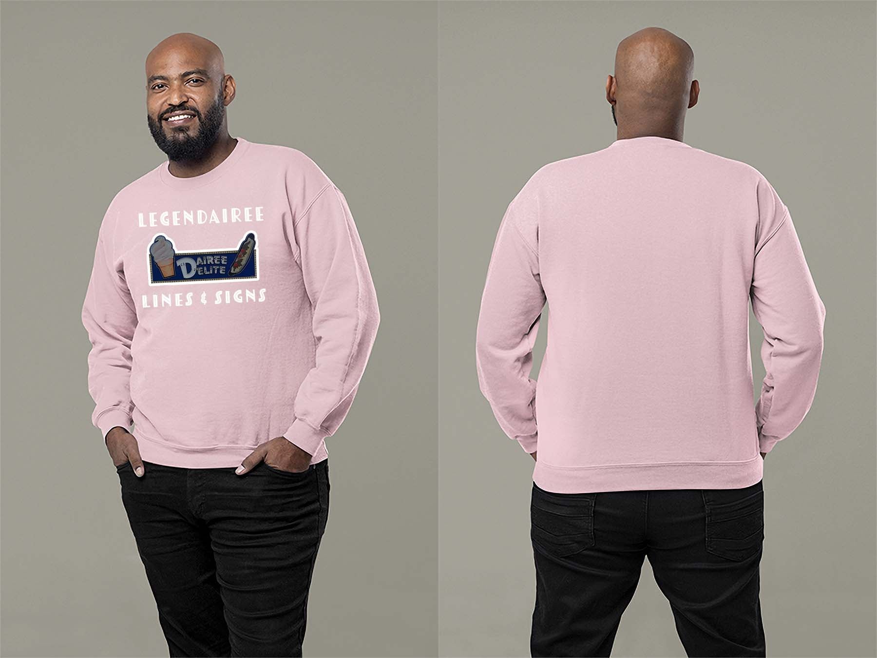 Legendairee Sweatshirt Small Light Pink