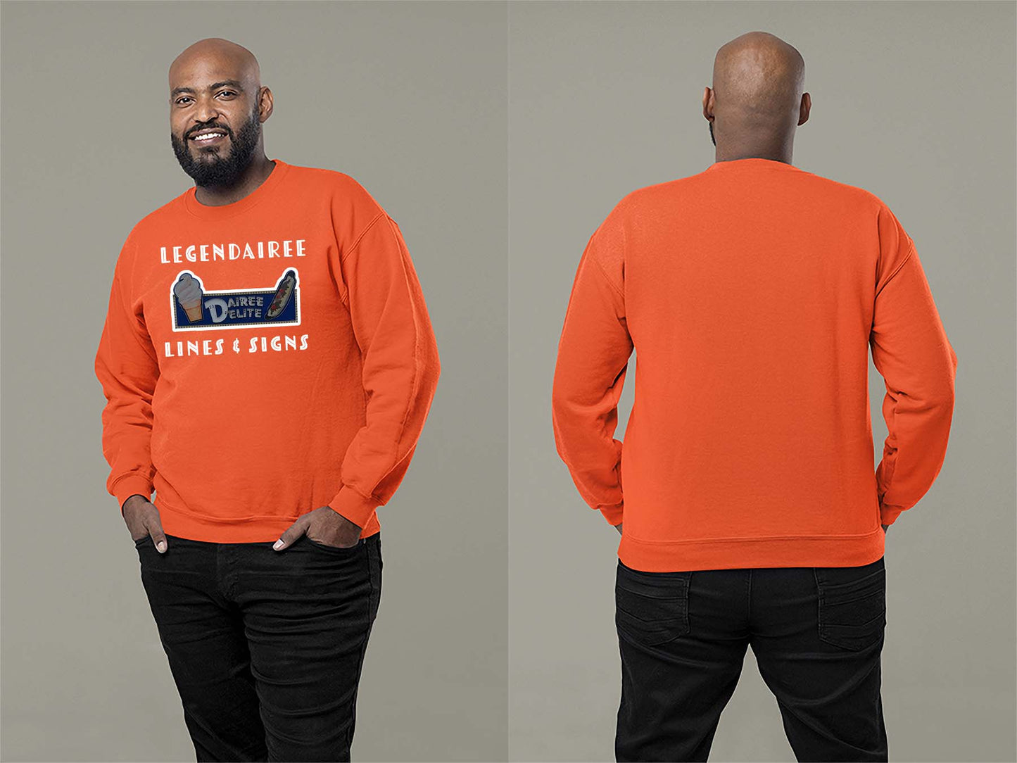 Legendairee Sweatshirt Small Orange
