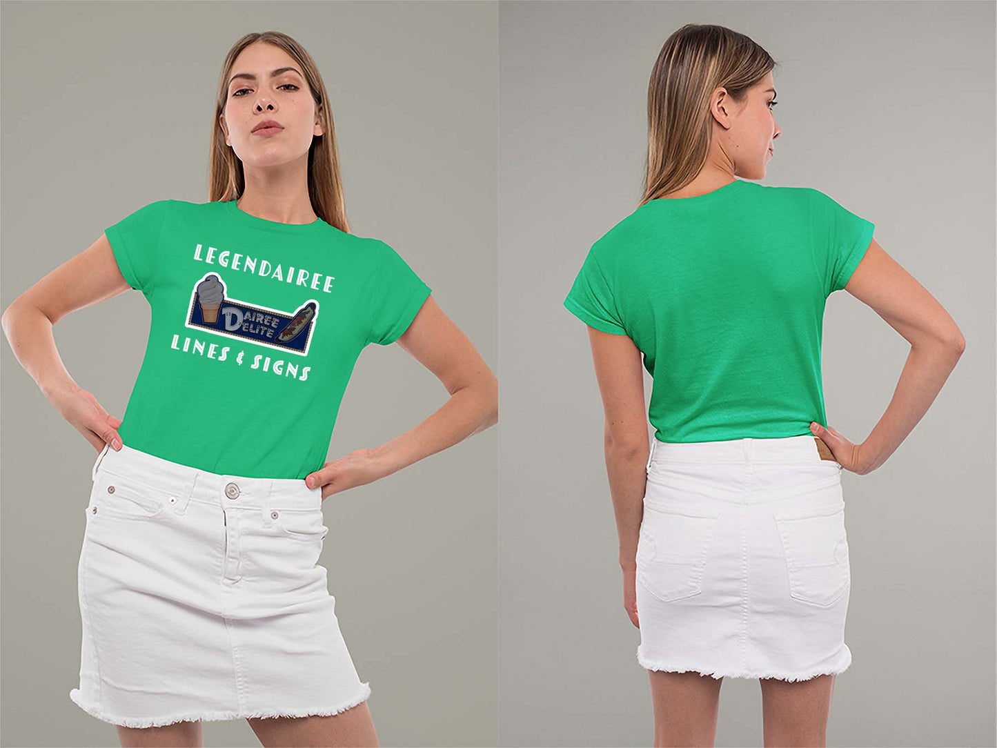 Legendairee Ladies Crew (Round) Neck Shirt Small Irish Green