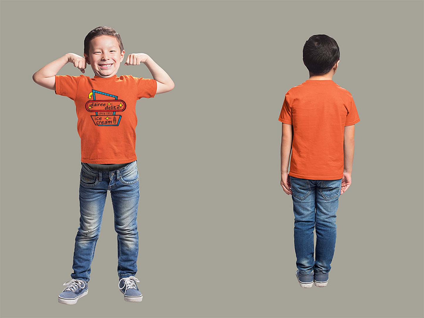 70th Anniversary Retro Sign 2 Youth T-Shirt Youth Small Orange