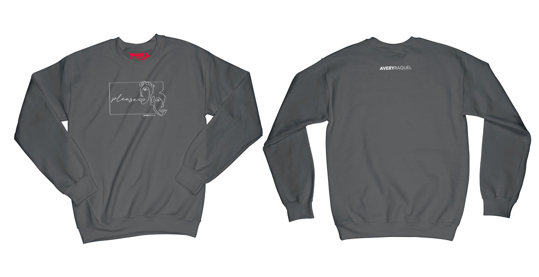 Avery Raquel Please Sweatshirt Small Black