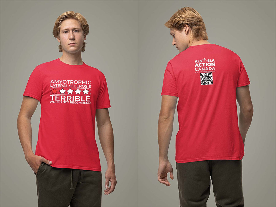 ALS Action Canada 1 Star. Would not Recommend T-Shirt Small Red