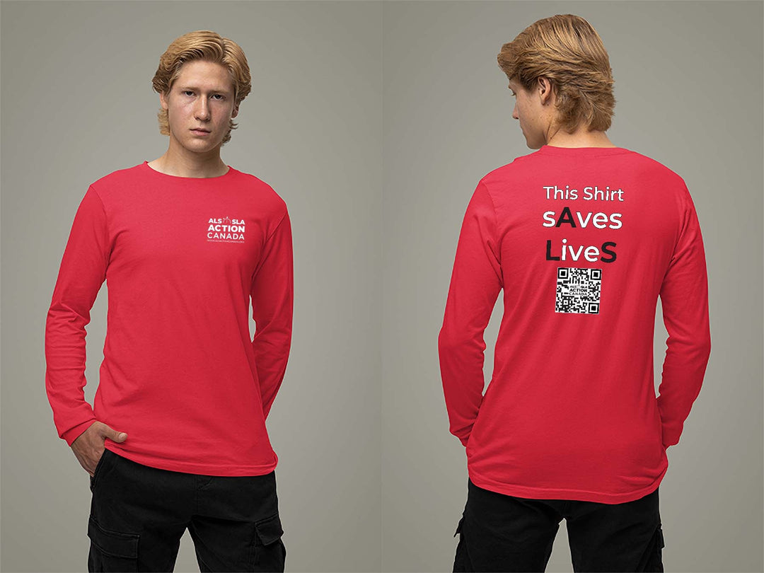 ALS Action Canada Saves Lives Long Sleeve Small Red