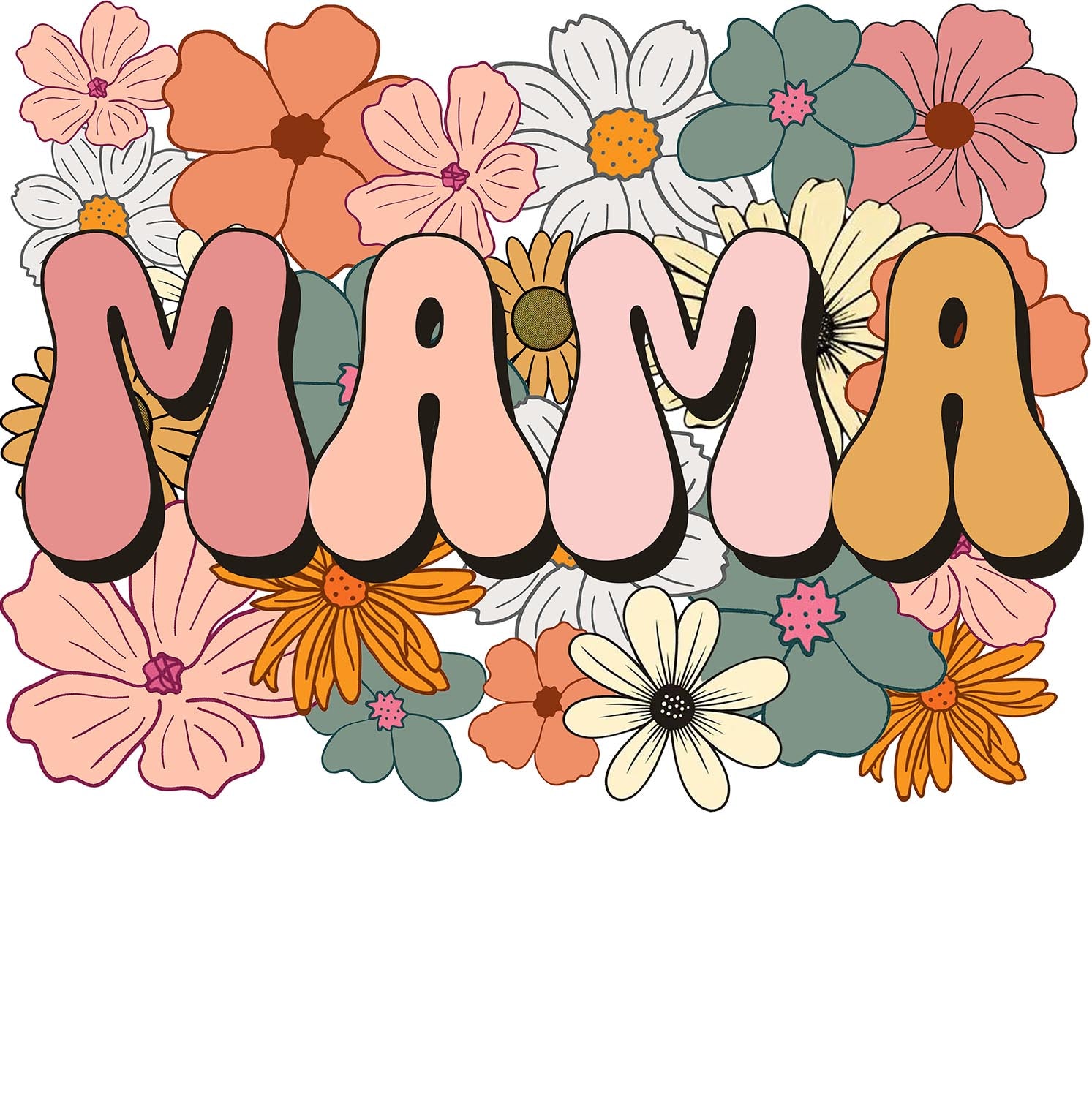 Mama Retro Flower