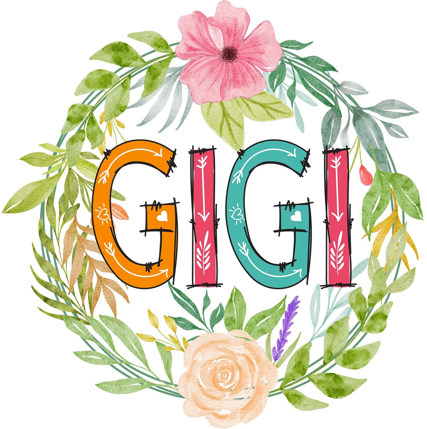 Floral Gigi Sublimation Grandma