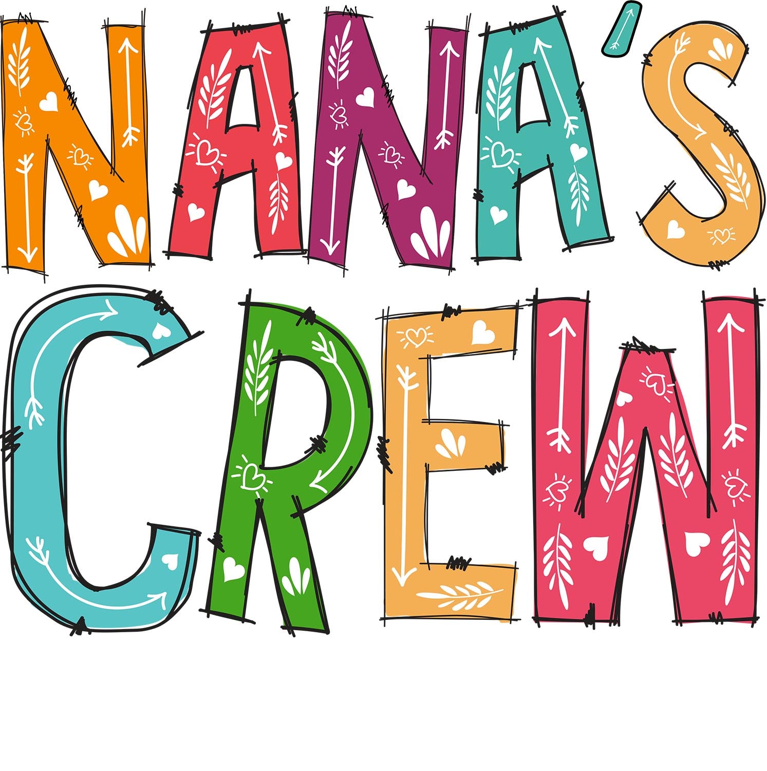 Nana'S Crew Sublimation Mother'S Day