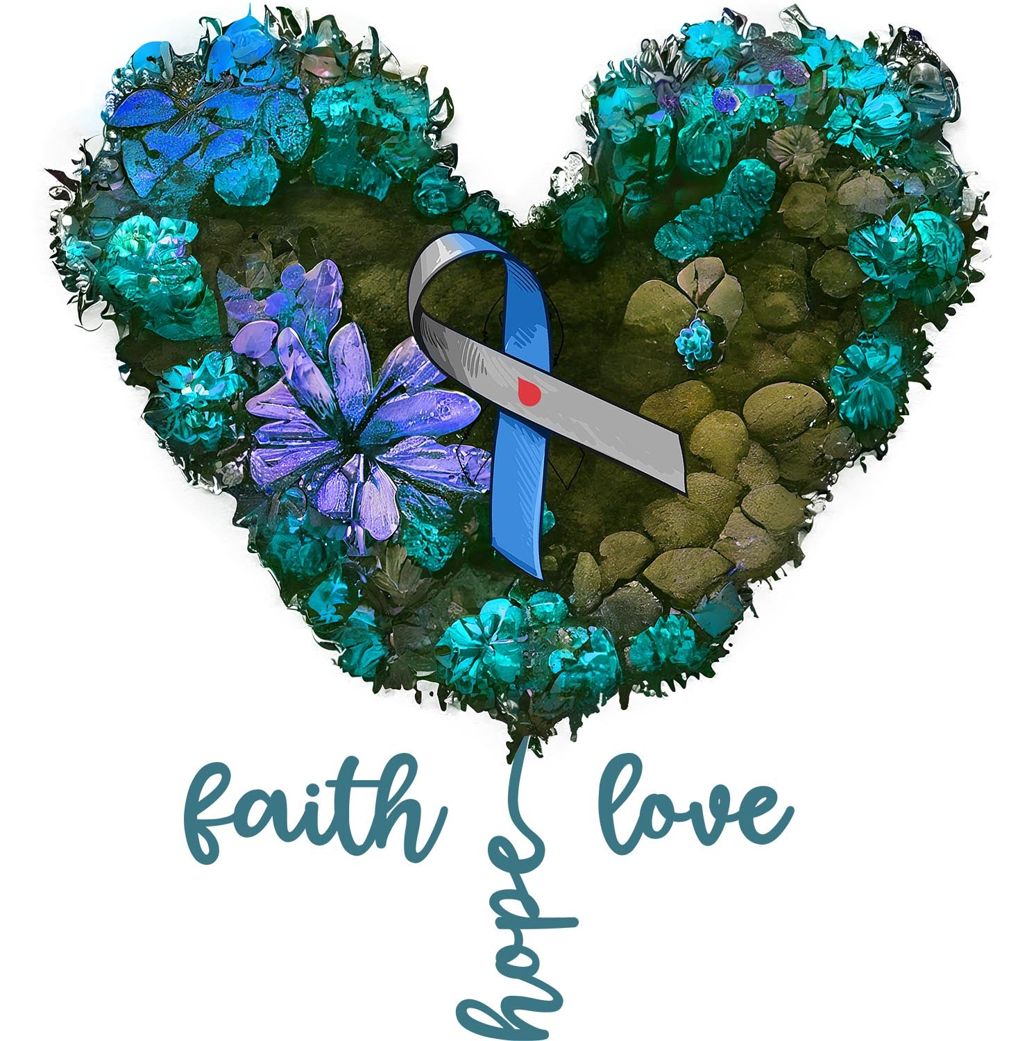 Hope Love Faith Diabetes Floral