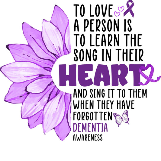 Purple Flower Heart Dementia