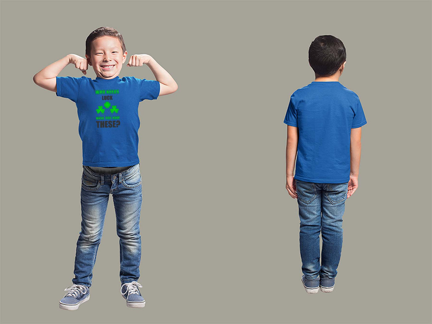 Who Needs Luck Youth T-Shirt Youth Small Royal