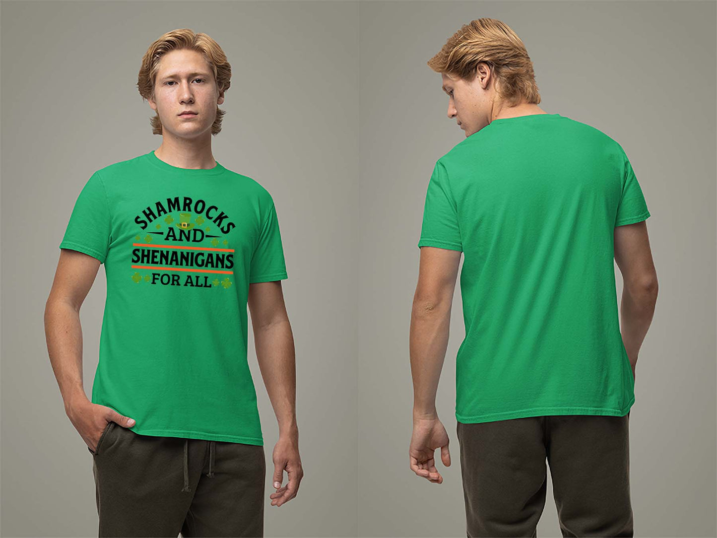 Shamrocks and Shenanigans T-Shirt Small Irish Green
