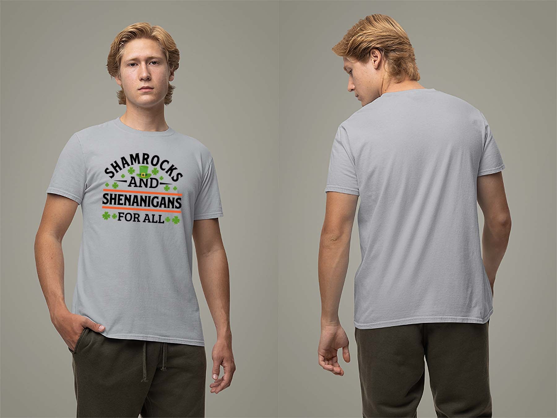Shamrocks and Shenanigans T-Shirt Small Sport Grey