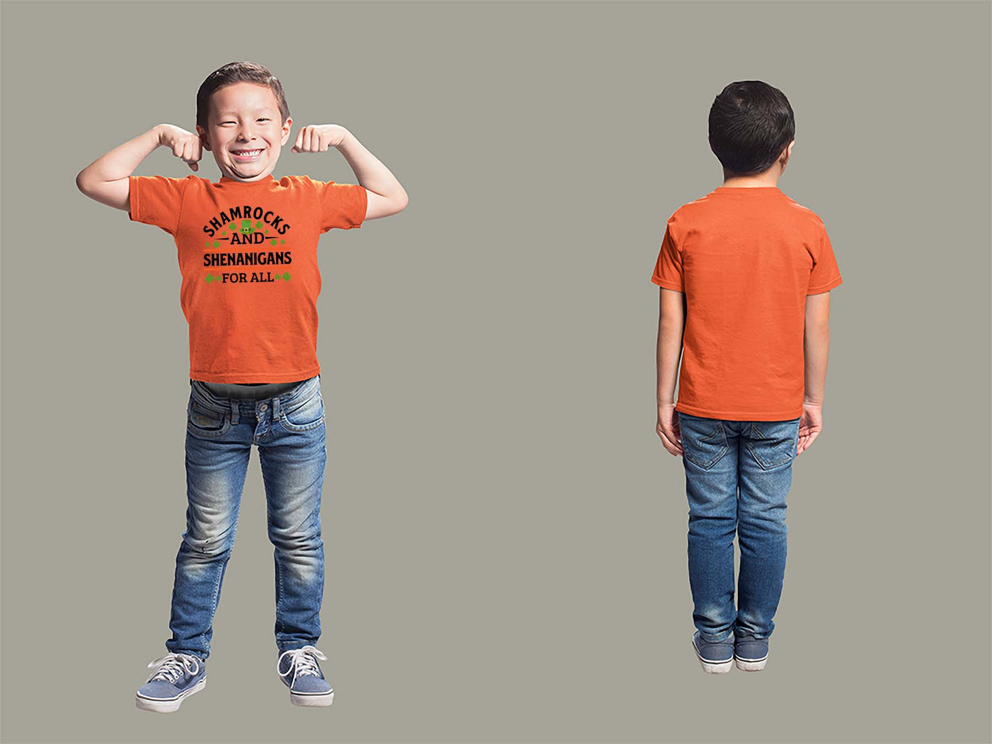 Shamrocks and Shenanigans Youth T-Shirt Youth Small Orange