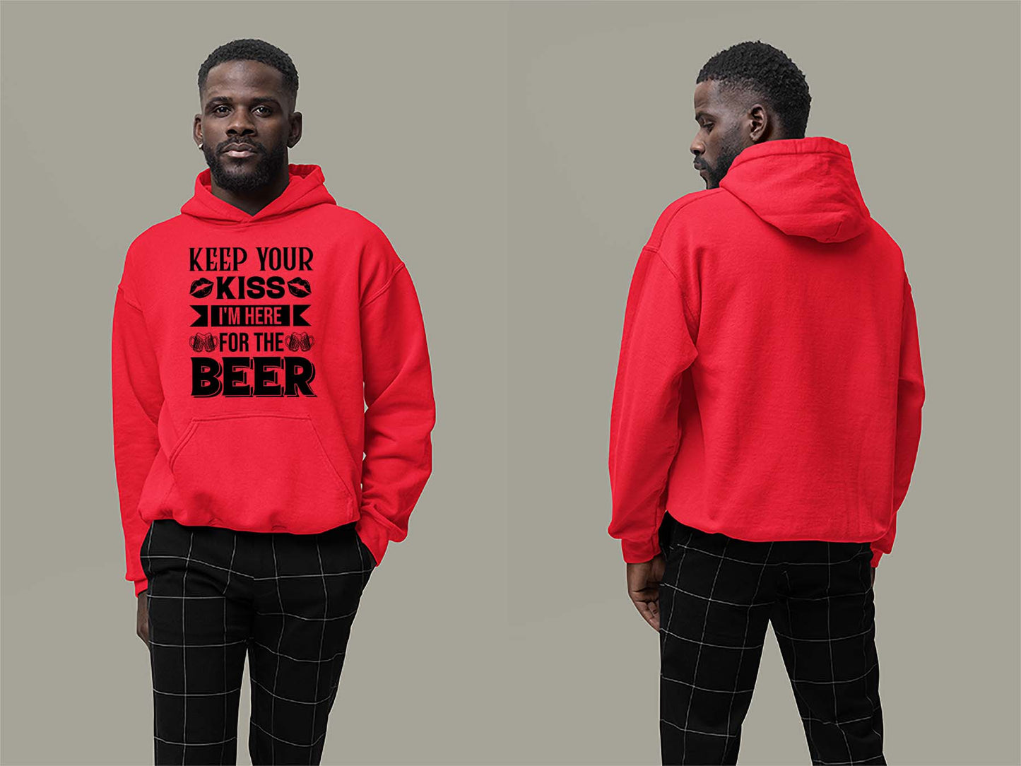 Keeps Your Kiss Hoodie Small Red
