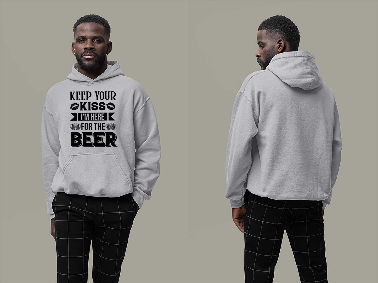 Keeps Your Kiss Hoodie Small Sport Grey