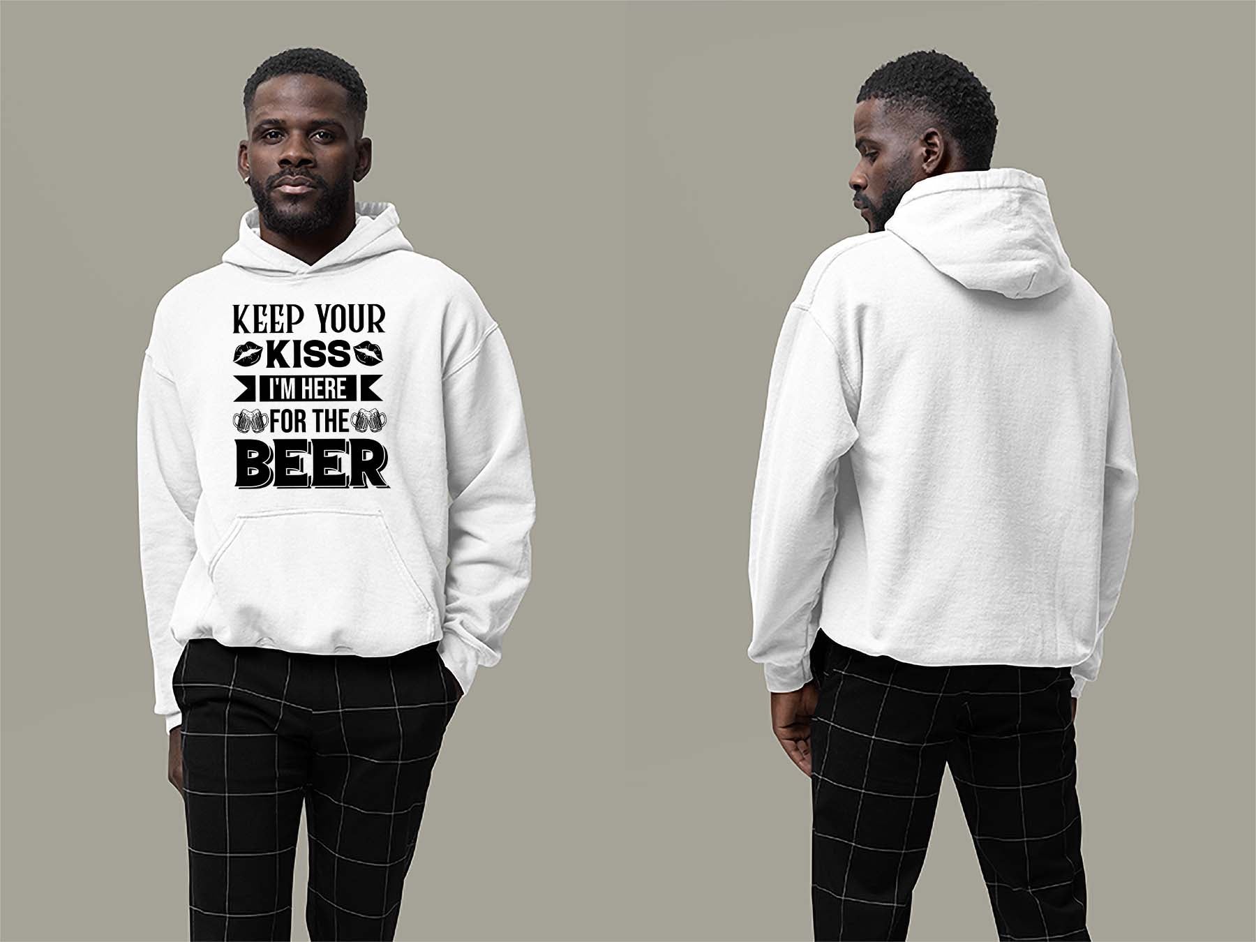 Keeps Your Kiss Hoodie Small White