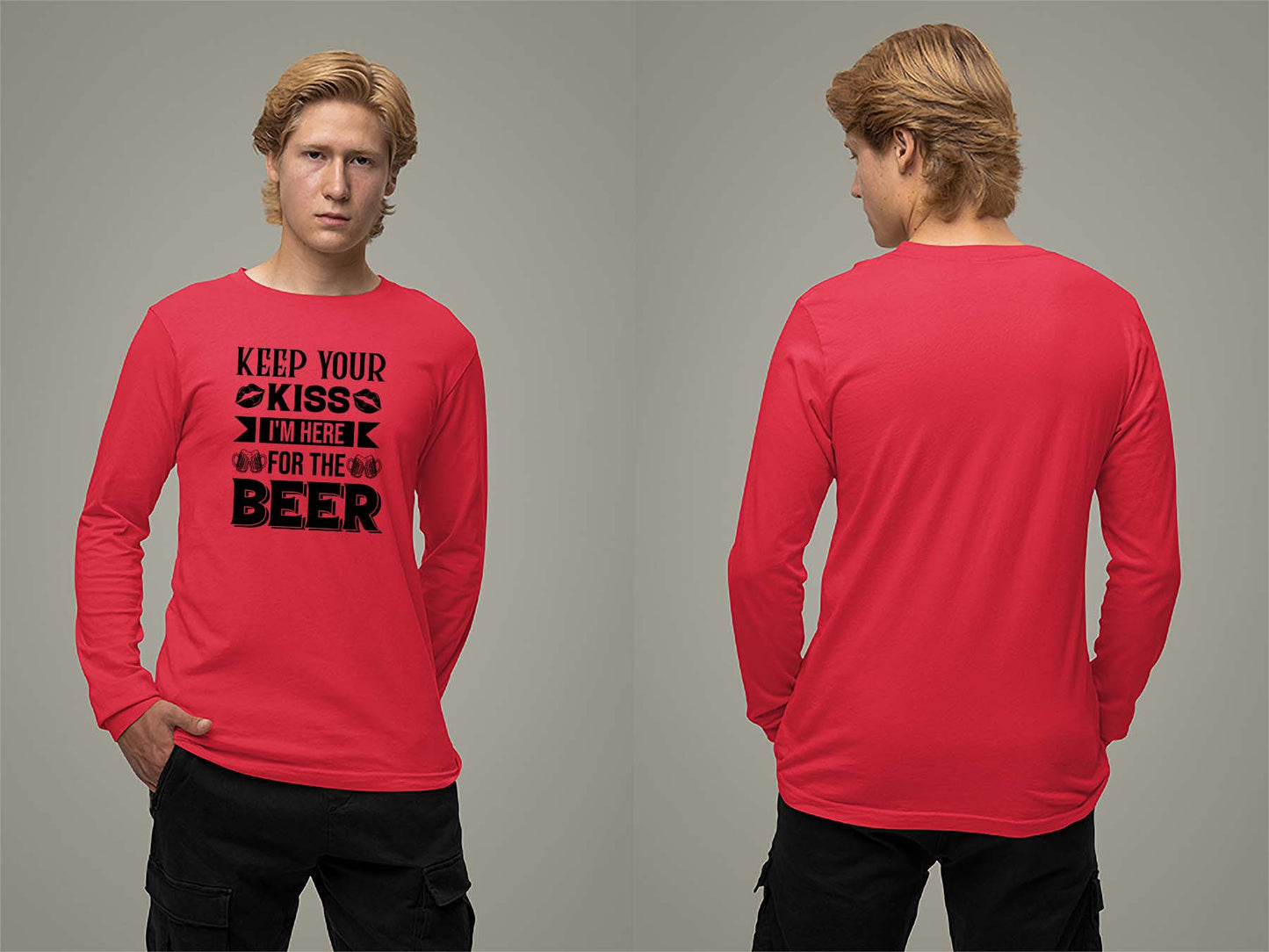 Keeps Your Kiss Long Sleeve Small Red