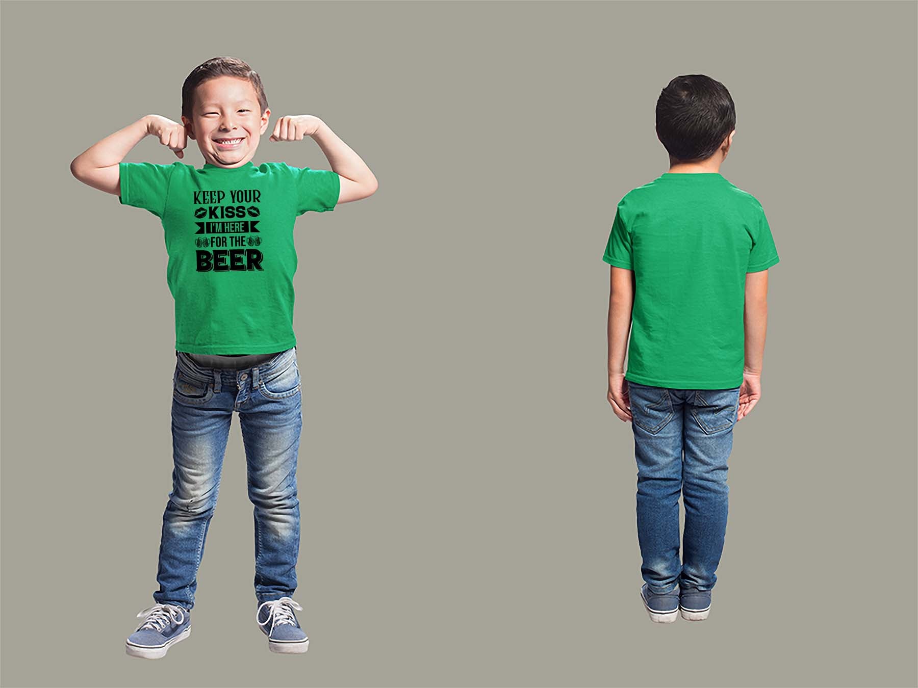 Keeps Your Kiss Youth T-Shirt Youth Small Irish Green