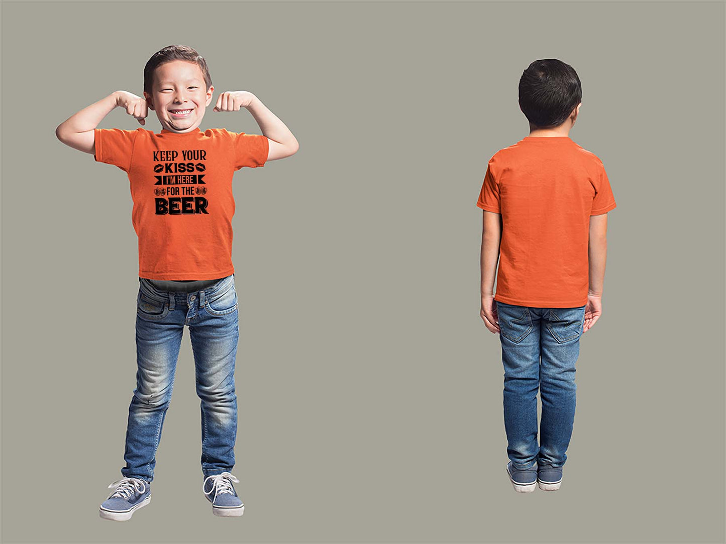 Keeps Your Kiss Youth T-Shirt Youth Small Orange