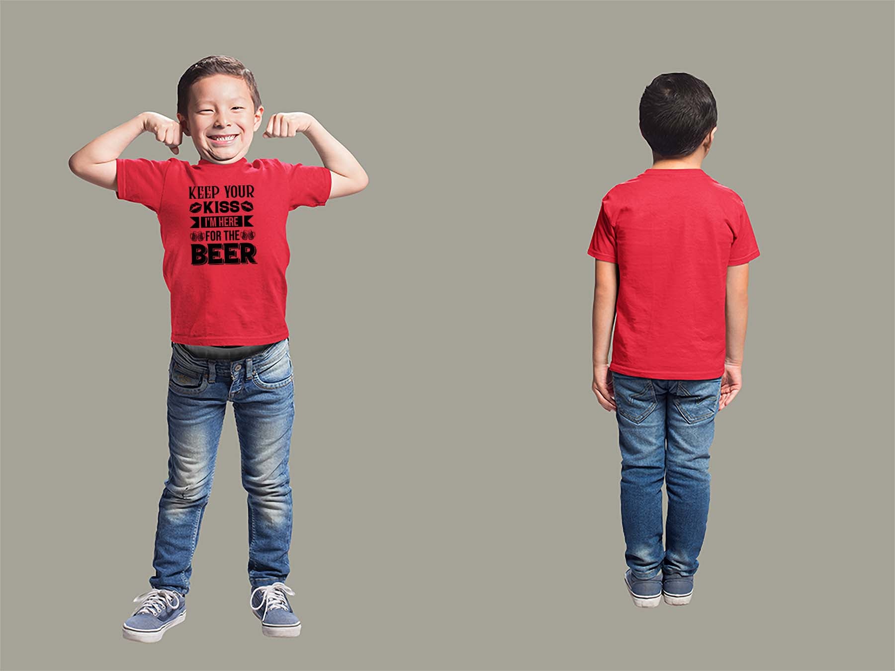 Keeps Your Kiss Youth T-Shirt Youth Small Red