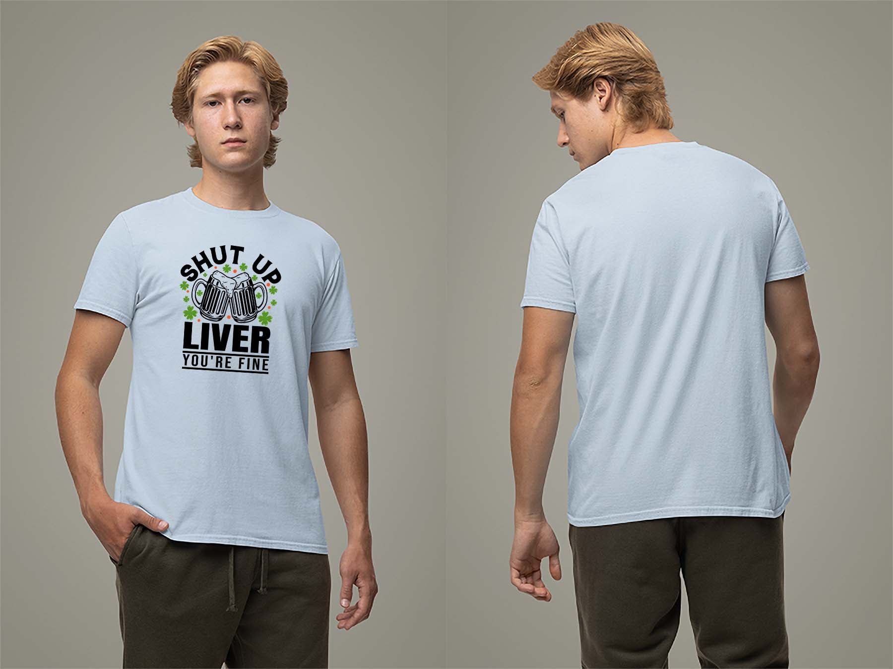 Shut Up Liver, You're Fine T-Shirt Small Light Blue