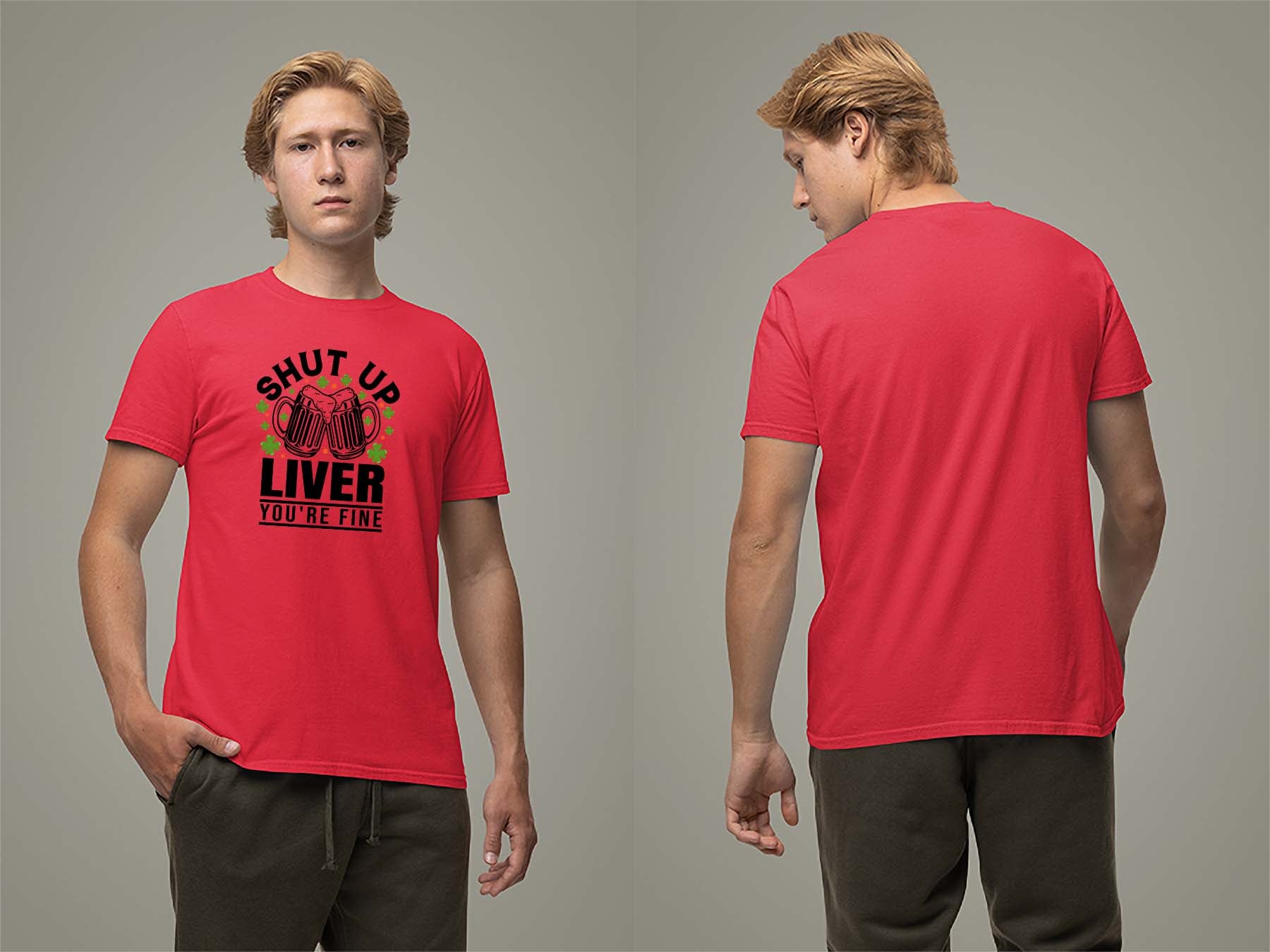 Shut Up Liver, You're Fine T-Shirt Small Red