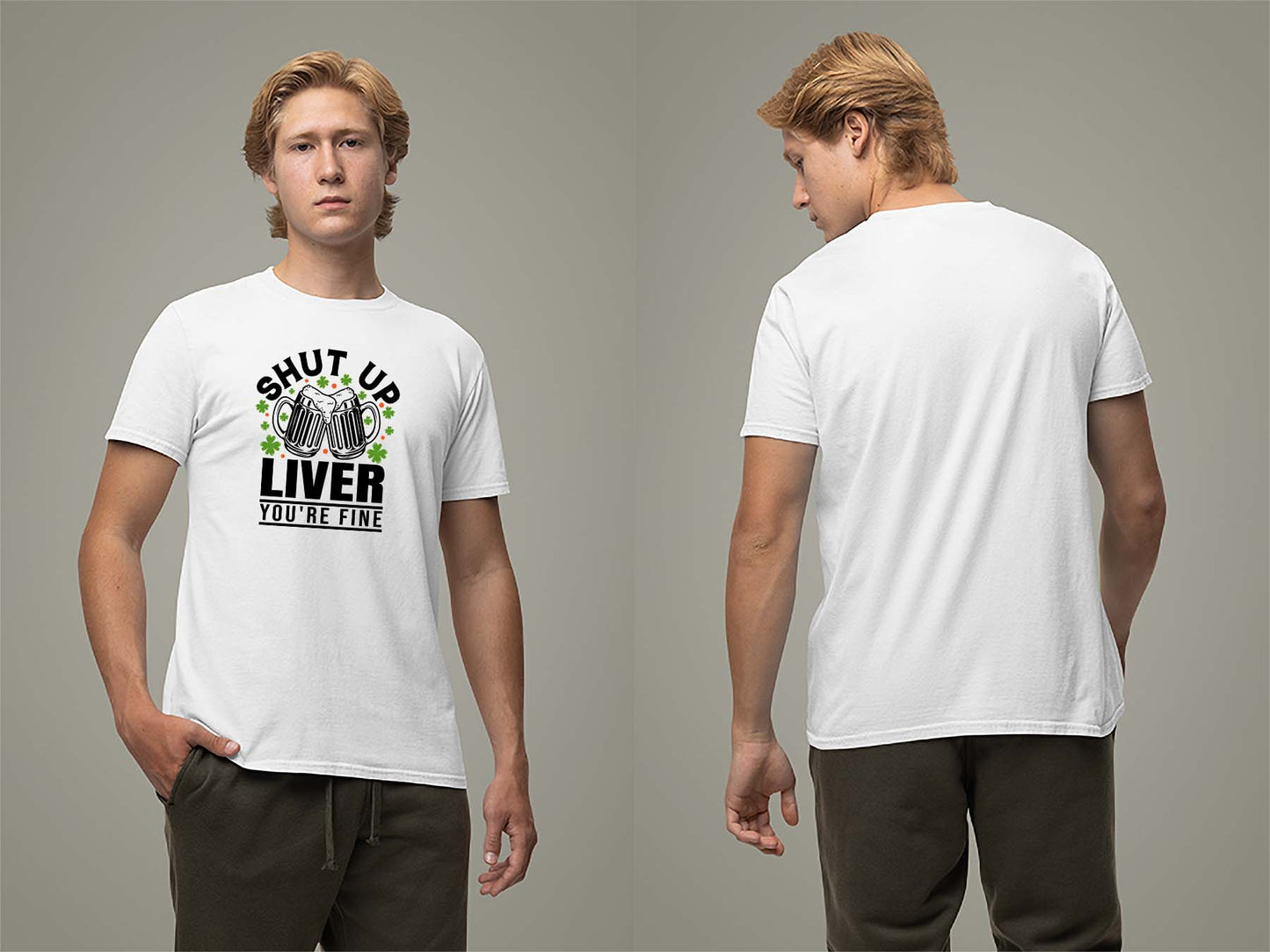 Shut Up Liver, You're Fine T-Shirt Small White
