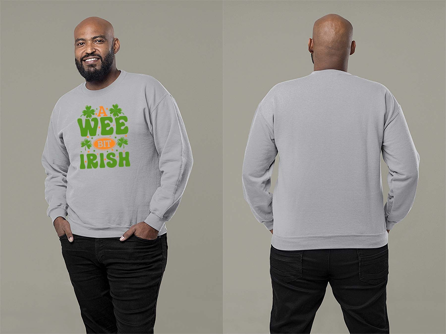 A Wee Bit Irish Sweatshirt Small Sport Grey