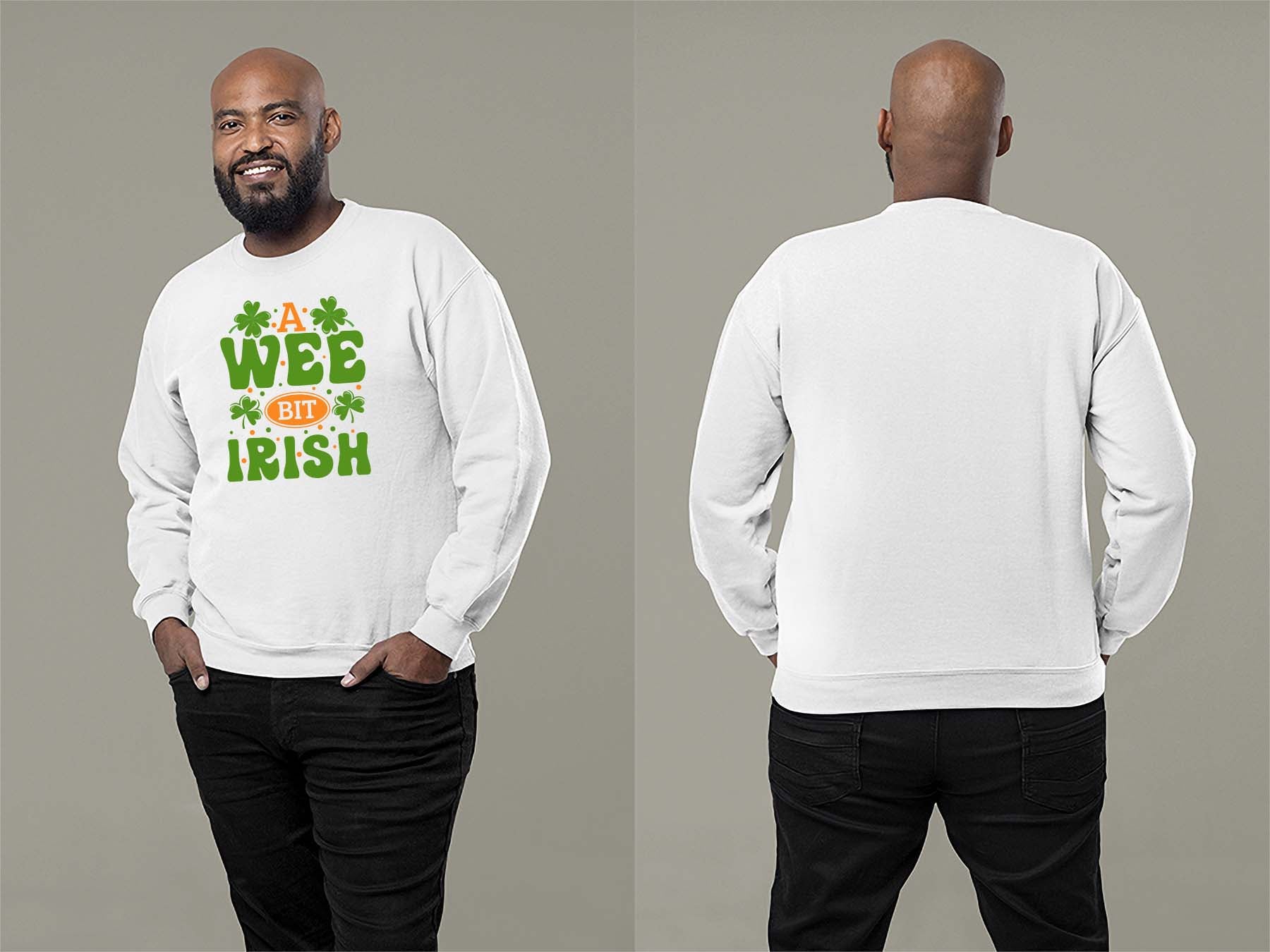 A Wee Bit Irish Sweatshirt Small White