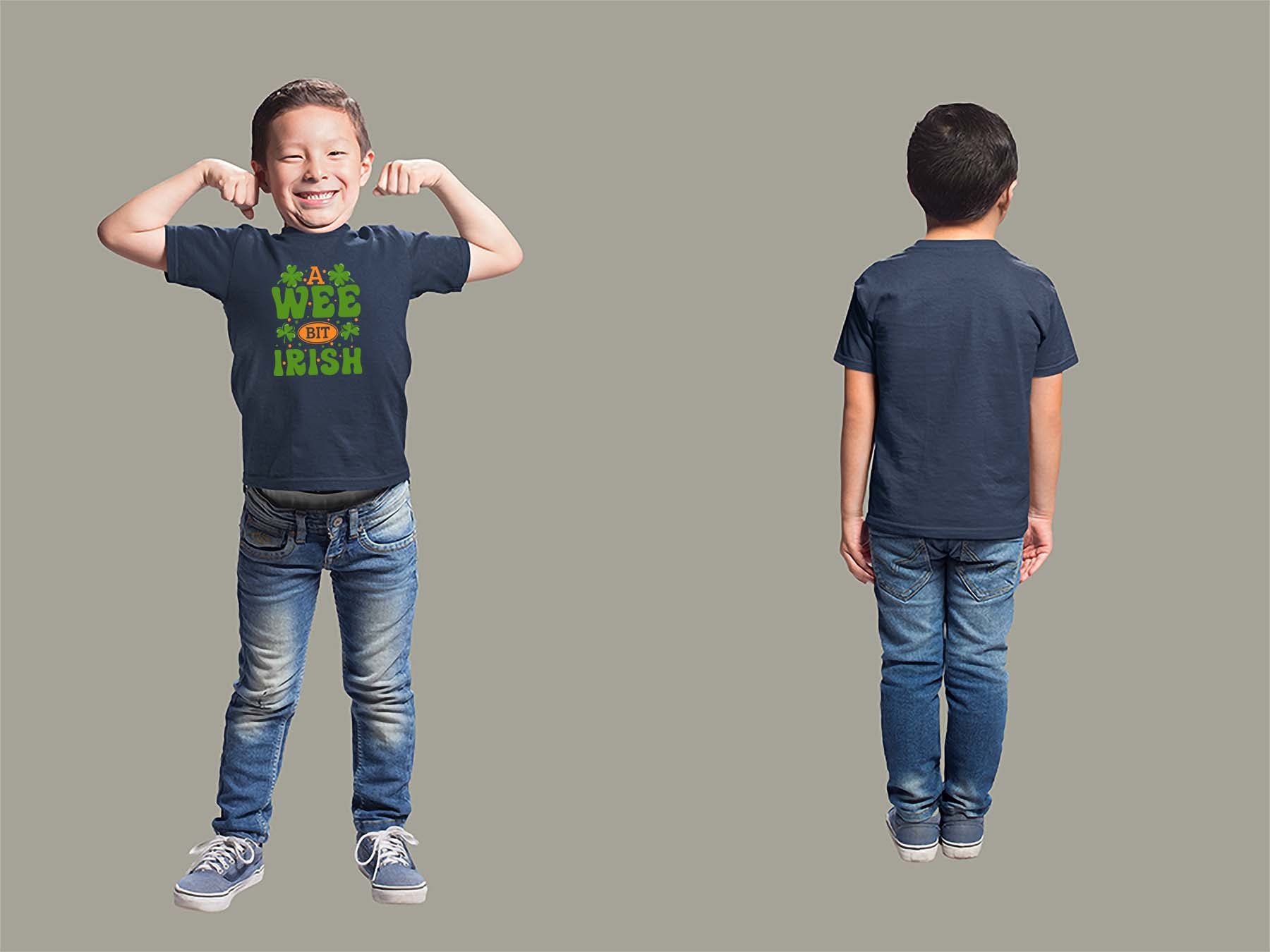 A Wee Bit Irish Youth T-Shirt Youth Small Navy